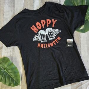 'Hoppy Halloween' Graphic T-Shirt in Black sz M (38-40)